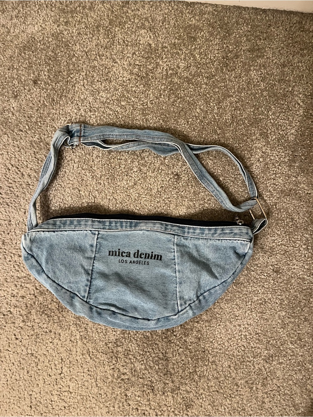 Mica Denim Light Wash Denim Waist/Crossbody Bag